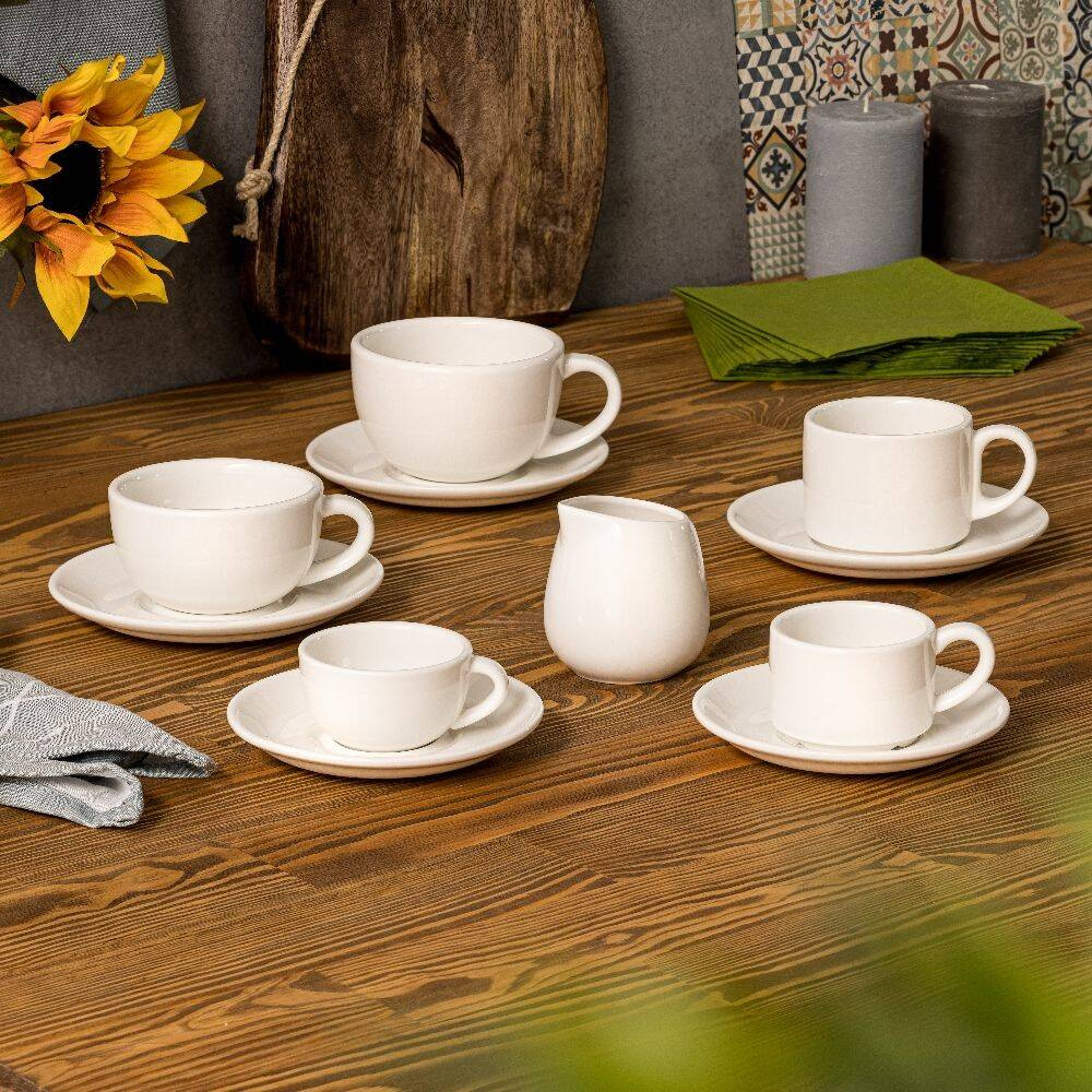 Mlecznik porcelanowy Modermo Prima, 160 ml, biały, 7.7 cm | MODERMO MP012