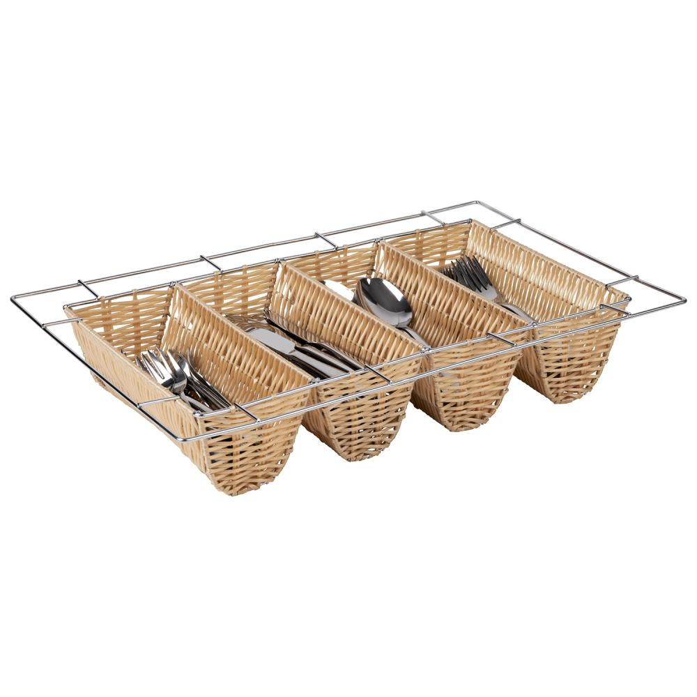 Recipient pentru tacâmuri GN 1/1 BUFFET, bej, 53x32.5x10.5 cm | APS 11965