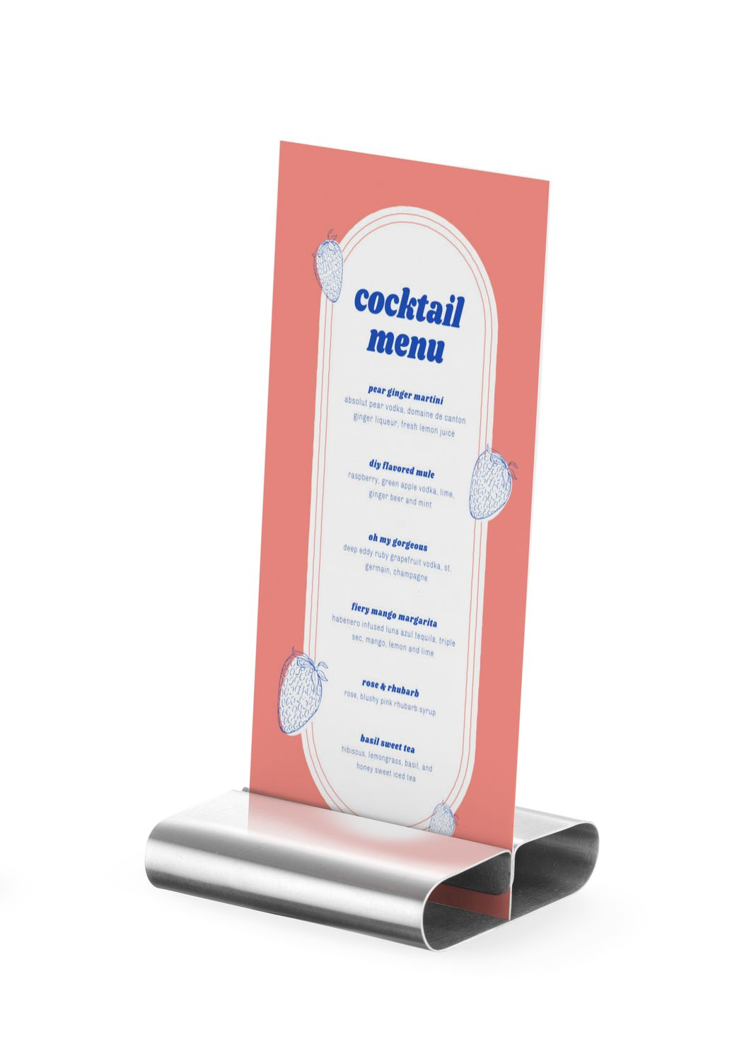 Suport card meniu - kpl. 6 buc. | HENDI 665251