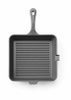 Tigaie grill pătrată din fontă, 26.5 x 26.5 cm | HENDI 629369