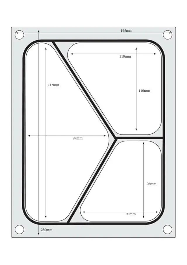Matrice pentru mașină de sigilat în trei părți | HENDI 805626