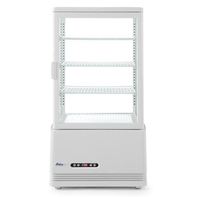 Vitrină frigorifică de blat 68 l, albă, LED, inox, 230 V | ARKTIC 233634