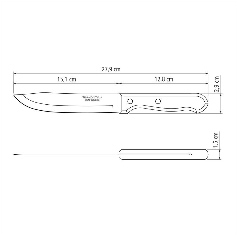 Cuțit de bucătărie DYNAMIC, 15 cm | TRAMONTINA 22318-106