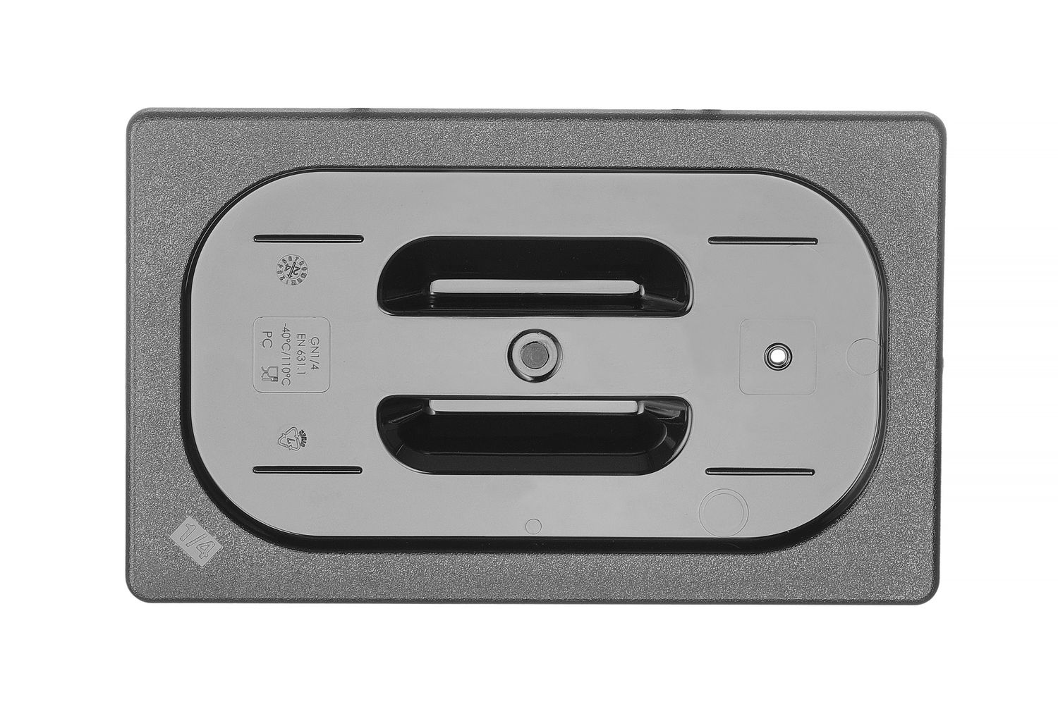 Capac GN 1/4 din policarbonat negru | HENDI 862940