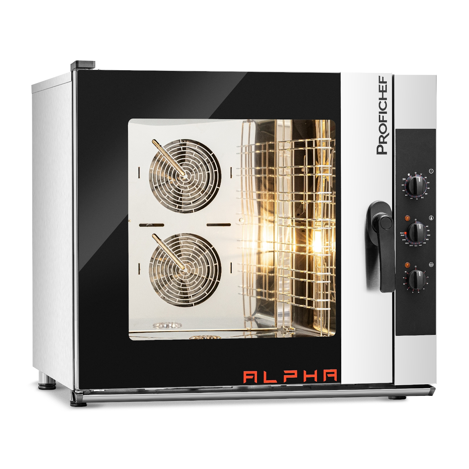 Cuptor electric cu convecție și abur Alpha 7 GN 1/1, control manual, 10,5 kW, 400 V | PROFICHEF PCA311007