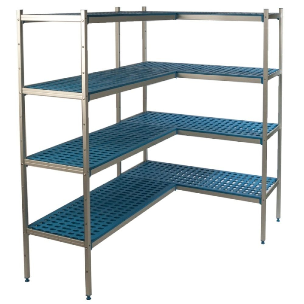 Raft de colț cu 5 rafturi adânci. 60 cm 1PD-65+5P-106+10UM | ALUSHELF 60374