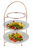 Suport pentru servire cu 3 farfurii, cupru, 29x19.5x43 cm | APS 33211