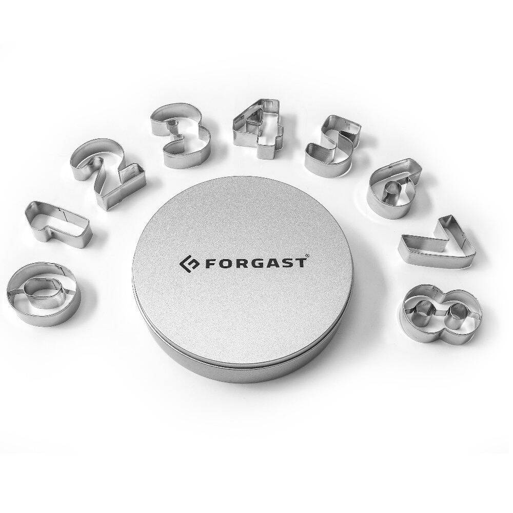 Set de forme pentru tăiat numere - set 9 bucăți | FORGAST FG11238