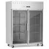 Dulap frigorific din inox GN 2/1 cu uși din sticlă 1476 l FORGAST FG07116