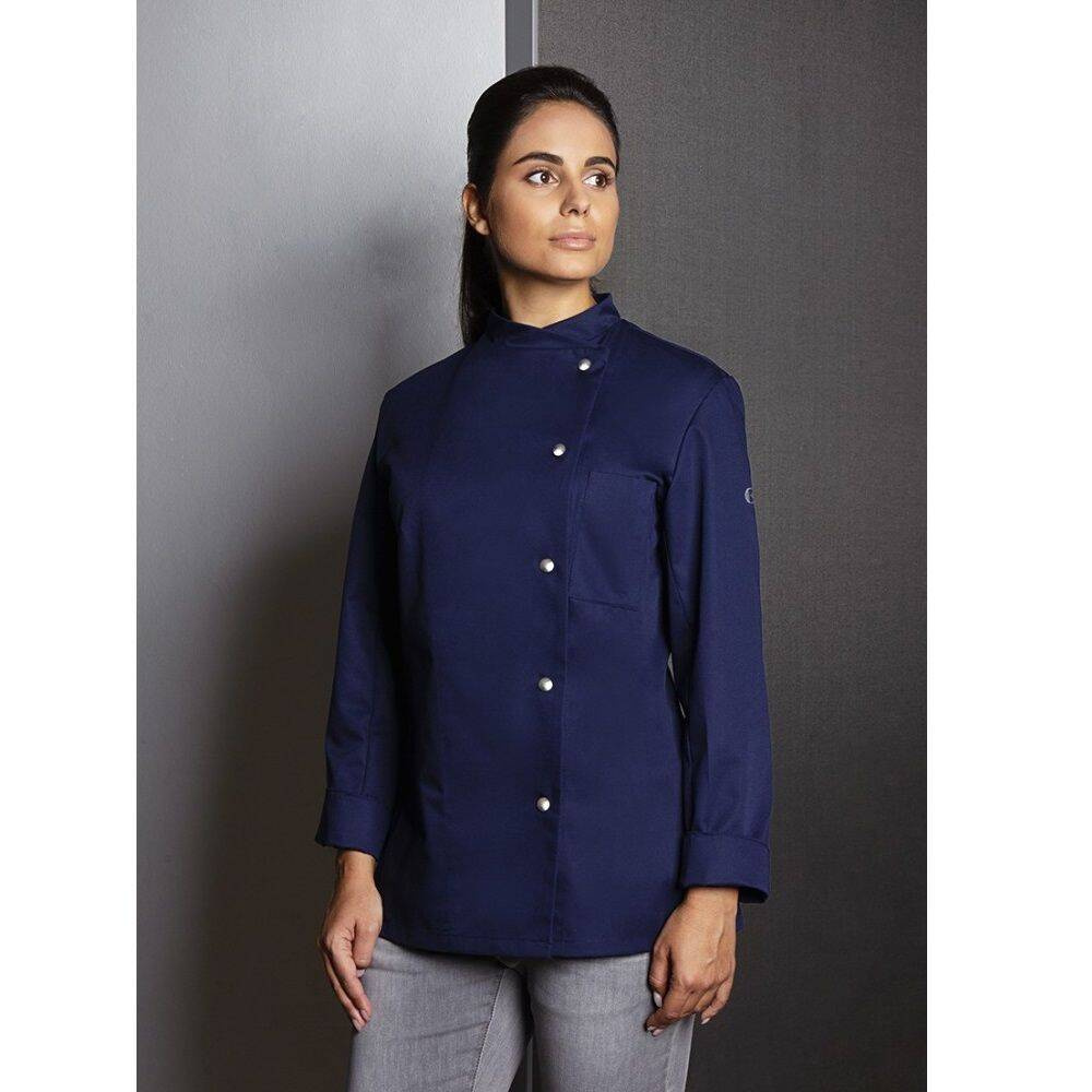 Bluza de bucătar pentru femei Larissa bleumarin | KARLOWSKY JF 3-10