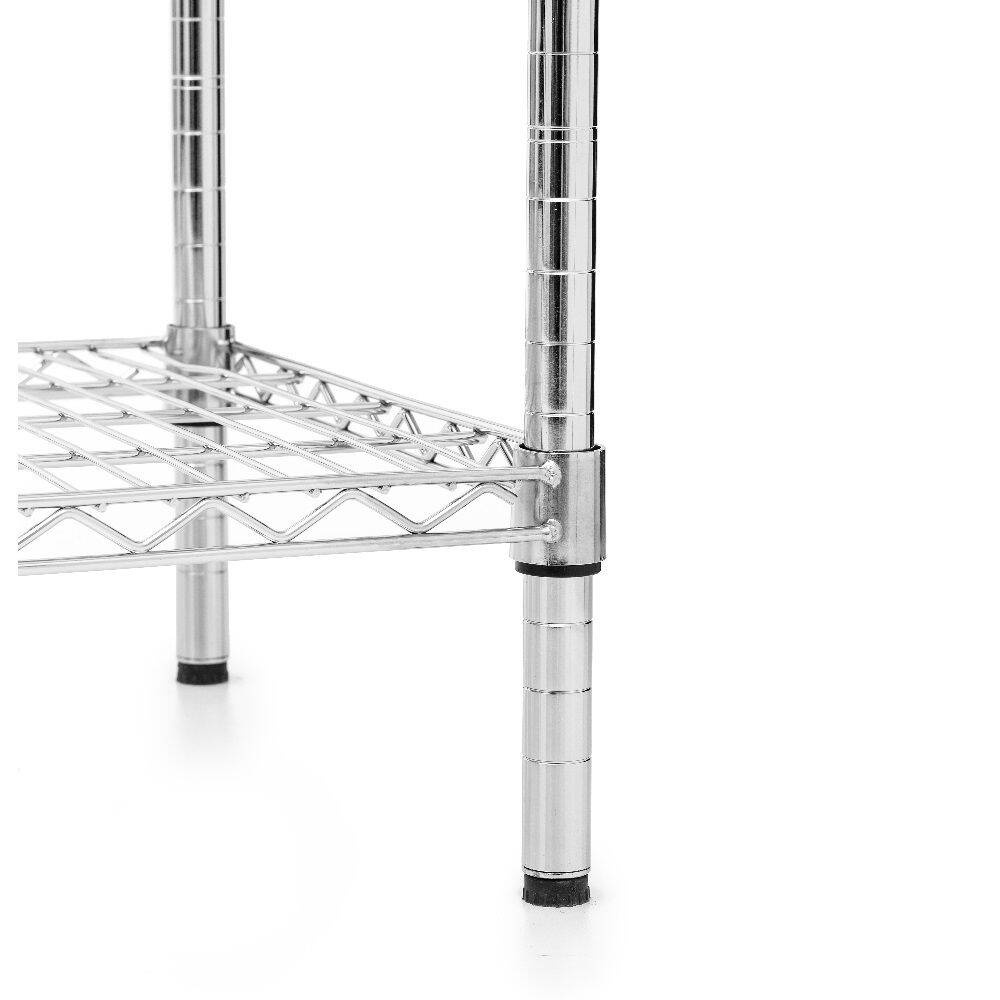 Raft de depozitare din oțel cromat 122x61x180 cm pliabil | FORGAST FG15138