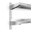 Raft dublu de perete din oțel inoxidabil 120x30x55 cm | FORGAST FG15002