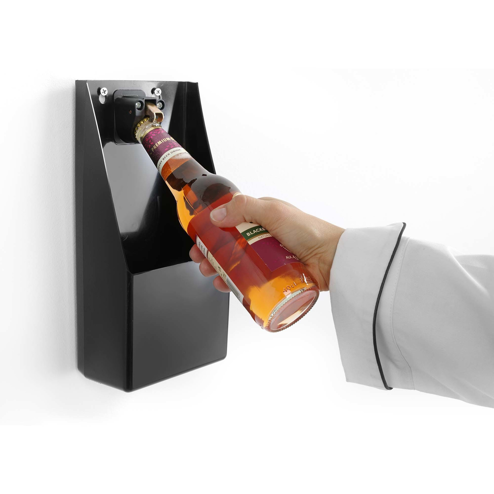 Deschizător de sticle cu recipient pentru capace | HENDI 643914