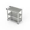 Cărucior cu 3 rafturi din oțel inoxidabil 110x70x85 cm | FORGAST