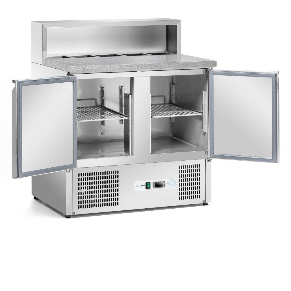 Cărucior frigorific cu 2 uși pentru pizza 257 l, cu extensie | FORGAST FG07202