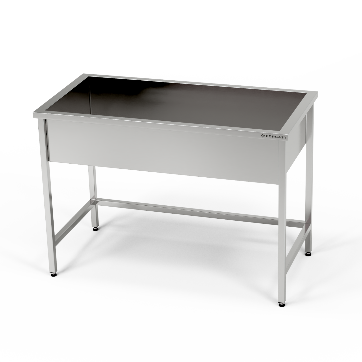 Bazin de înot cu 1 cameră din oțel inoxidabil (adâncime. 30 cm) 120x60x85 cm | FORGAST