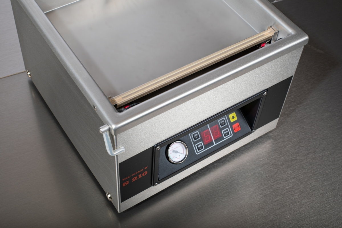 Mașină de ambalare în vid de banc S-210 DBV | VAC-STAR V-4101-EF-ACBBZ