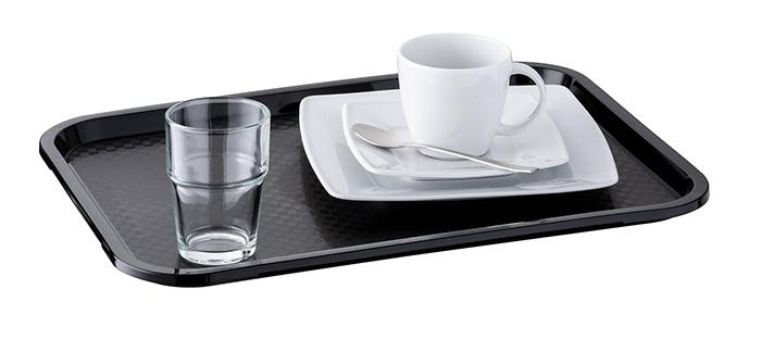 Tavă FAST FOOD neagră, 41x30.5x2.5 cm | APS 536