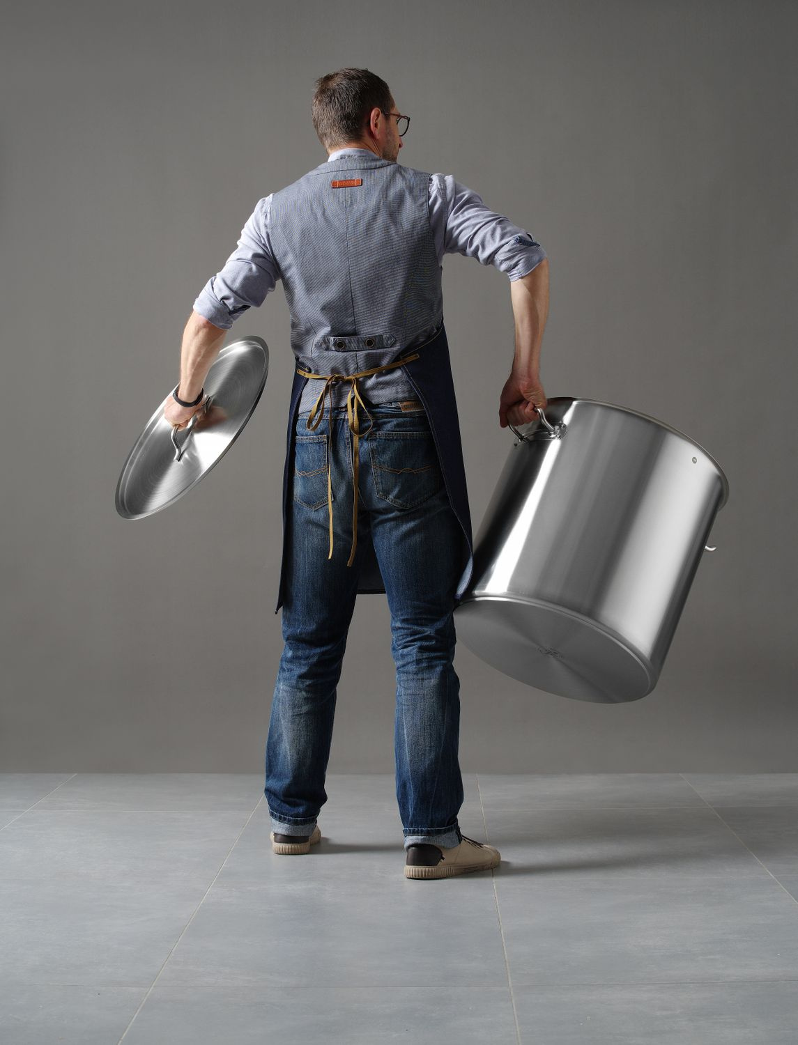 Oală înaltă din oțel inoxidabil - capac. 98 l BUDGET | HENDI 835104