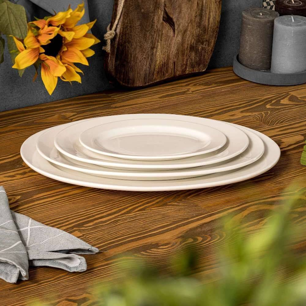 Półmisek owalny porcelanowy Modermo Prima, 30 cm, biały | MODERMO MP017