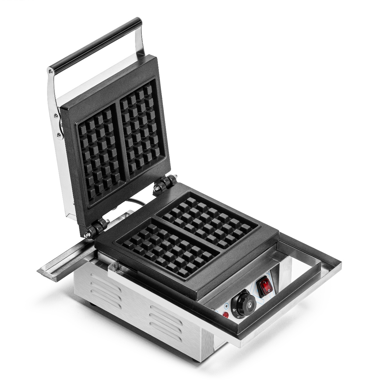 Aparat electric pentru vafe dreptunghiular pentru 2 vafe 4x6, 1,75 kW, 230 V | FORGAST FG09713