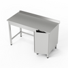 Masă de lucru din oțel inoxidabil cu dulap 100x70x85 cm | FORGAST