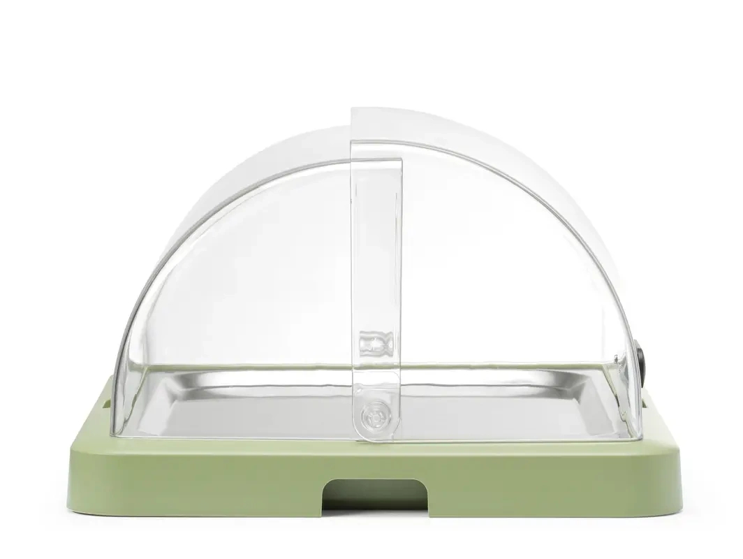 Vitrină frigorifică roll-top Duo UNIQ proiectată de Robert Bronwasser, verde, 46x35x22 cm | HENDI 871966