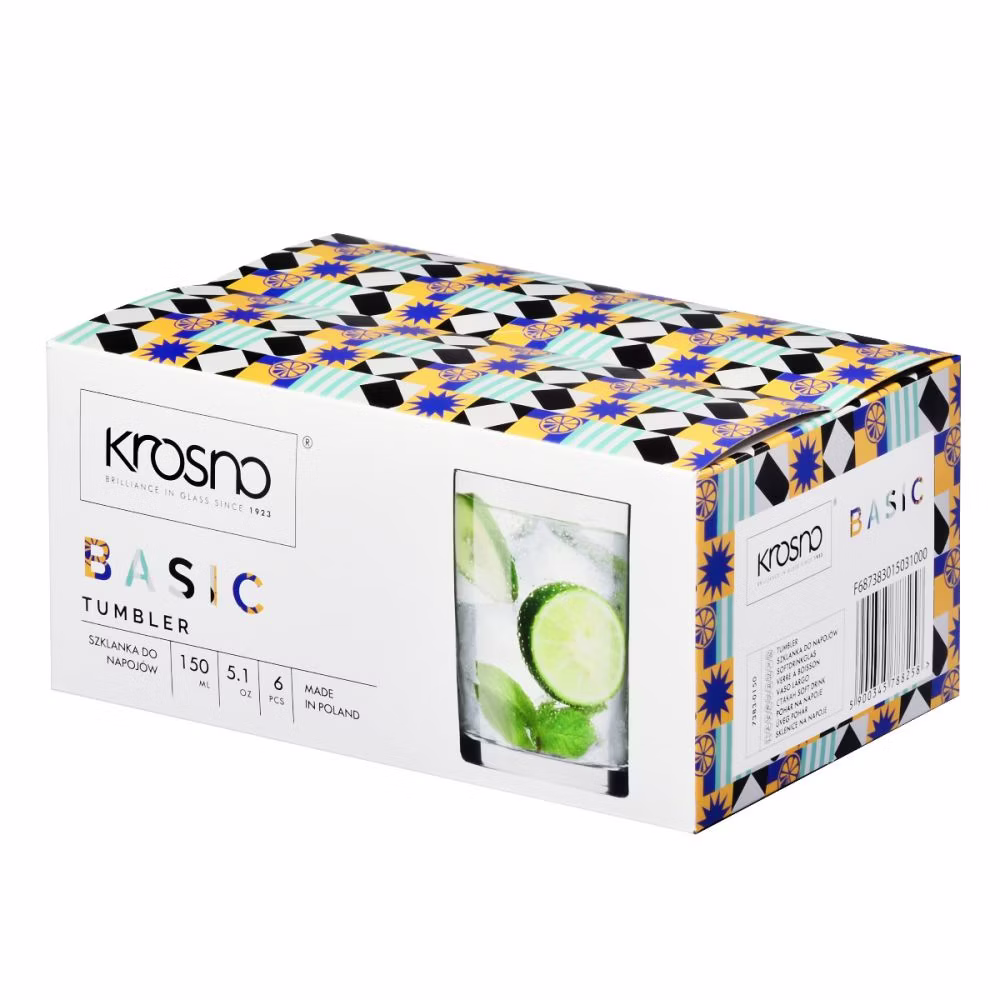 Pahar pentru băuturi Basic 150 ml - set de 6 bucăți | KROSNO GLASS F687383015031000