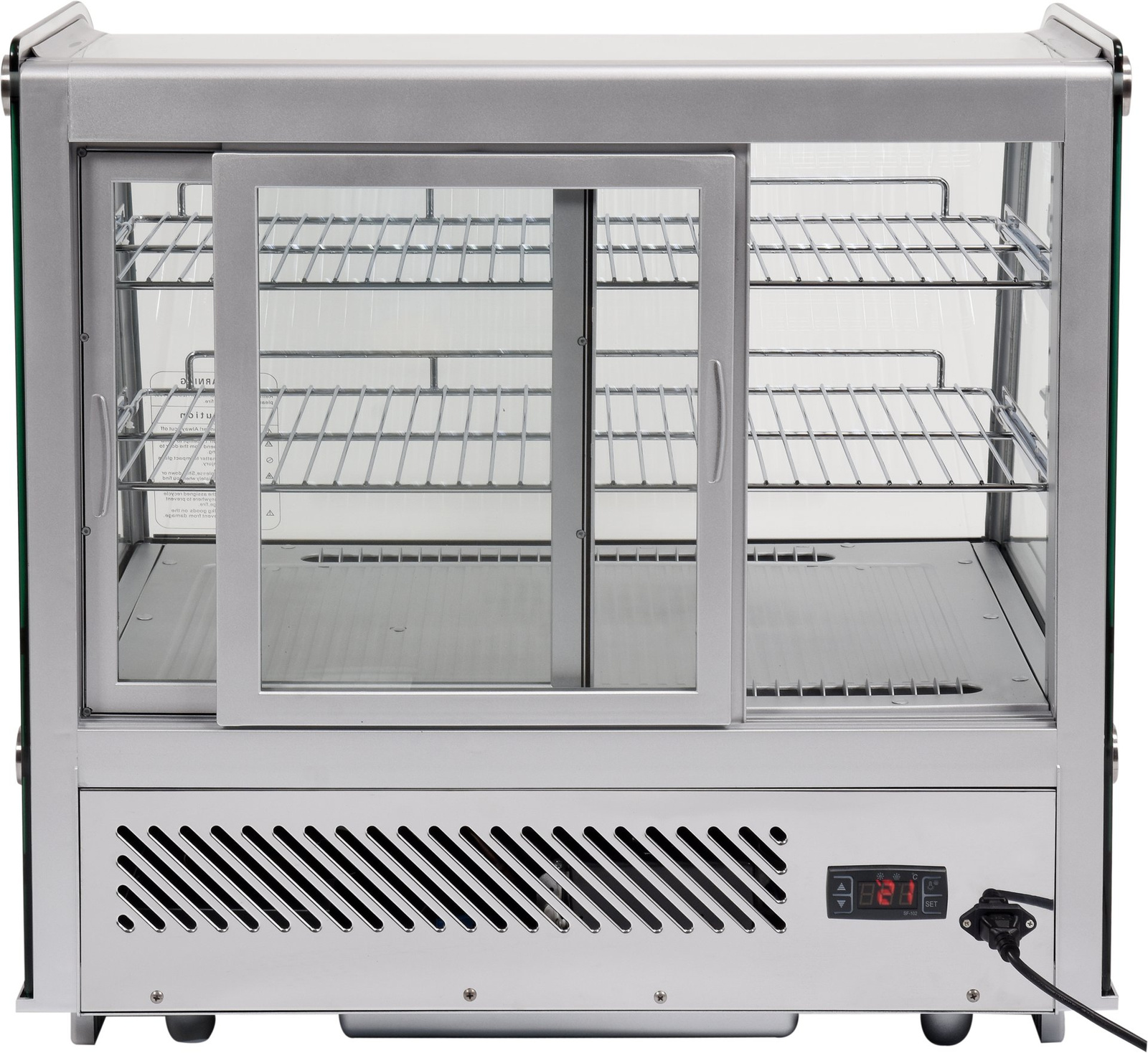 Vitrină frigorifică 120 l argintiu | YATO YG-05025