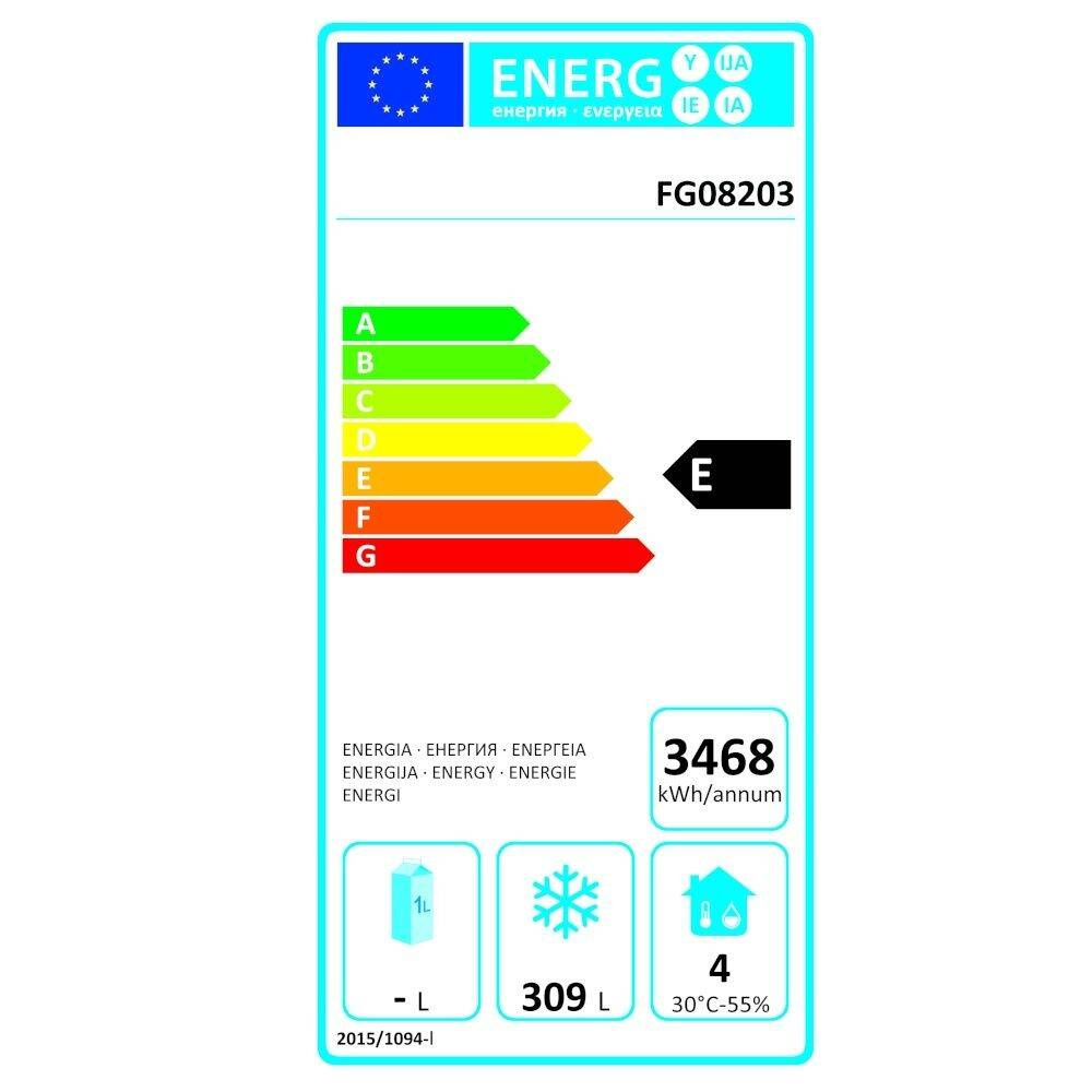 Masă frigorifică cu 3 uși 465 l cu încărcare laterală FORGAST FG08203