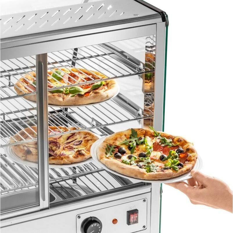 Vitrină de expunere încălzită cu geam, 160 l, 1.5 kW | FORGAST FG09656