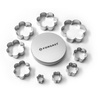 Set de forme pentru tăiere - floare - set 9 bucăți | FORGAST FG11236