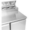 Masă frigorifică cu 2 uși pentru salate, 257 l, cu suprastructură din inox | FORGAST FG07402