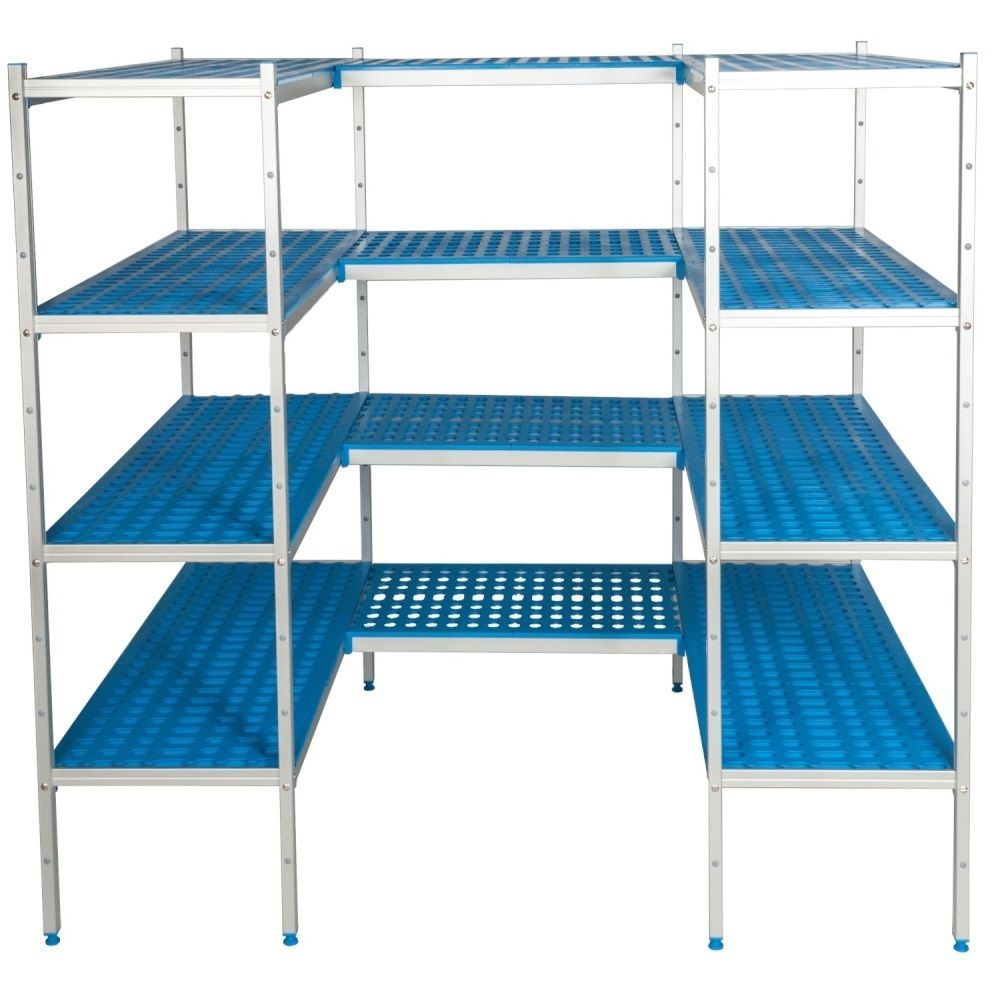 Raft de conectare 4 rafturi adânci. 40 cm 4P-134+16UM | ALUSHELF 40485