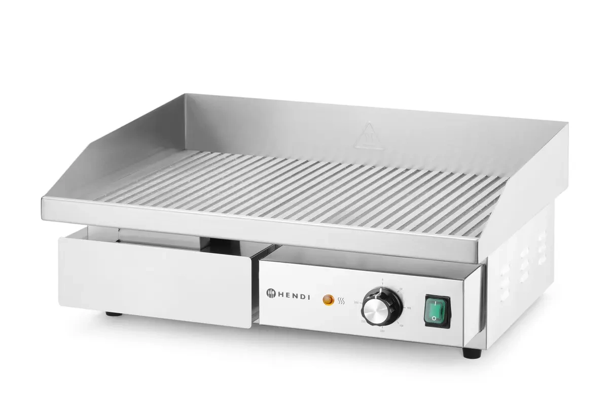 Plită grill electrică Kitchen Line, striată, 3 kW, 230 V | HENDI 154984