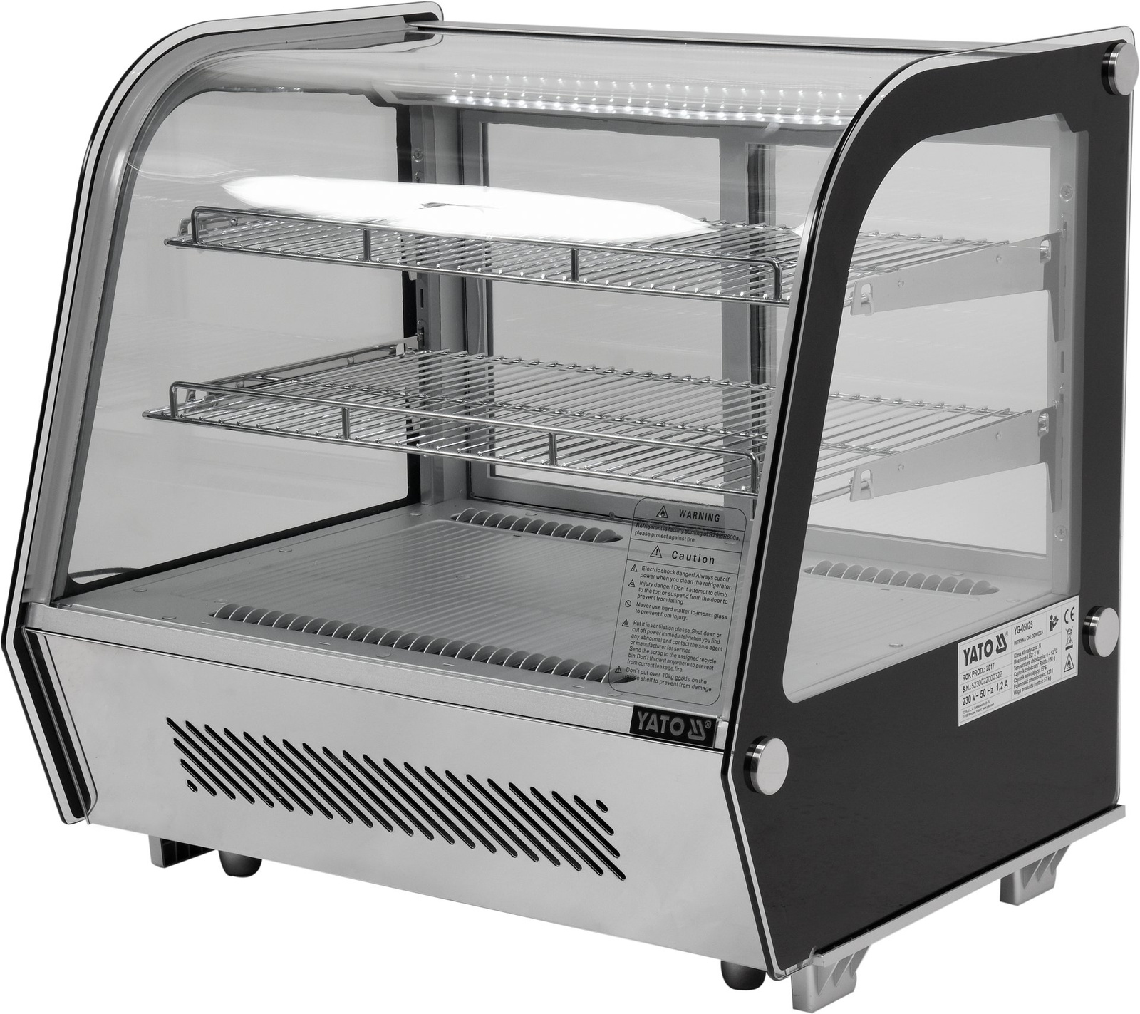 Vitrină frigorifică 120 l argintiu | YATO YG-05025