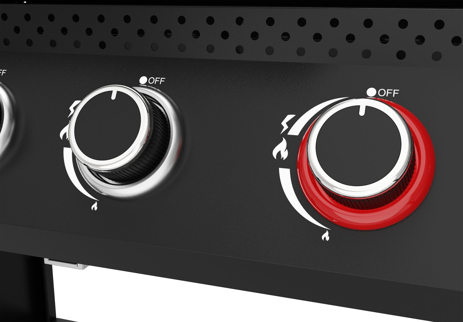 Grătar pe gaz 5+1 19kW negru | YATO YG-20031