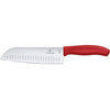 Cuțit Santoku Swiss Classic roșu, lungime lamă 17 cm | VICTORINOX 6.8521.17G