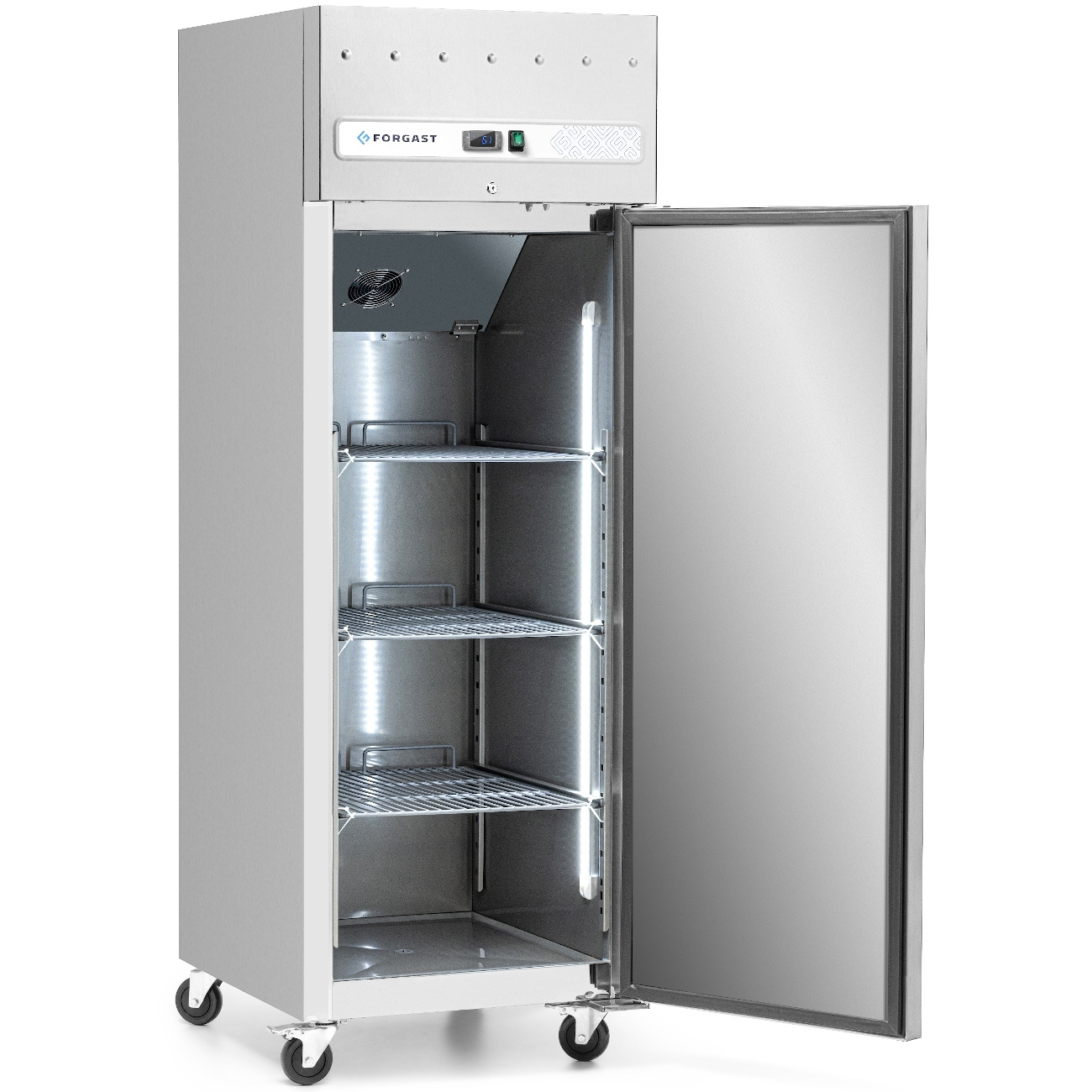 Dulap frigorific cu 1 ușă din oțel inoxidabil 600 l | FORGAST FG07172
