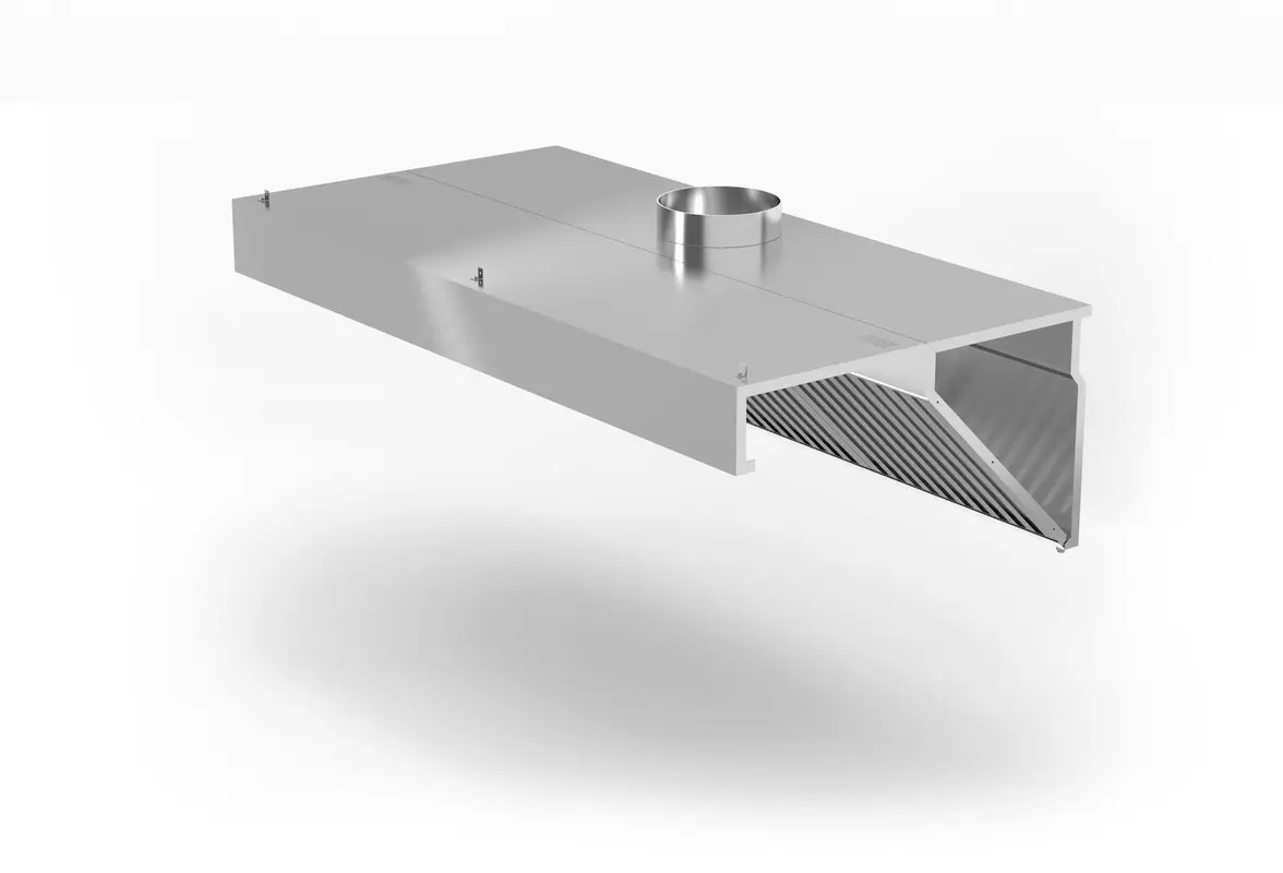 Hota de perete Profi Line din oțel inoxidabil cu iluminare, 120x70 cm | HENDI 229316