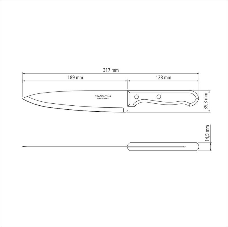 Cuțit de bucătărie DYNAMIC, 20 cm | TRAMONTINA 22315-108
