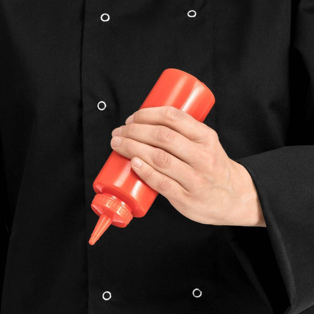 Dozator pentru sosuri din polietilenă 0,35 l, roșu | FORGAST FG03218