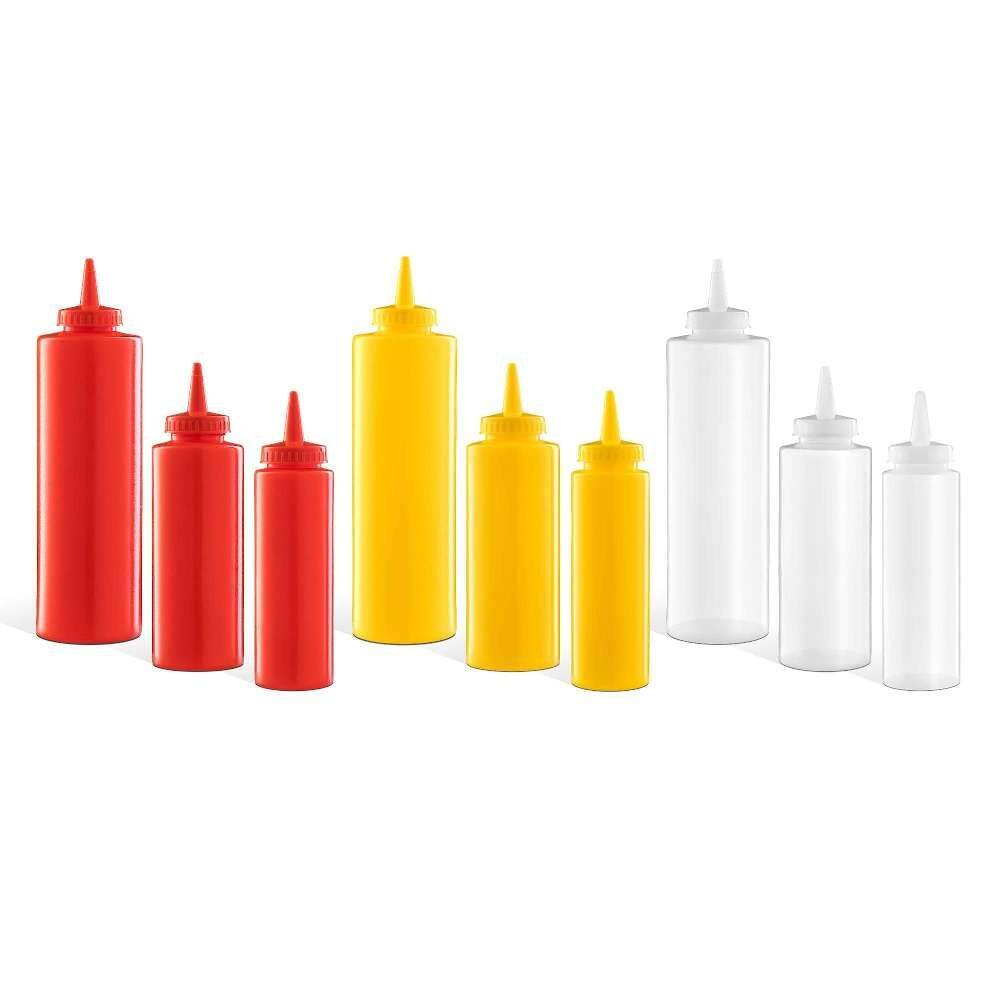 Dozator pentru sosuri din polietilenă 0,7 l, transparent | FORGAST FG03226