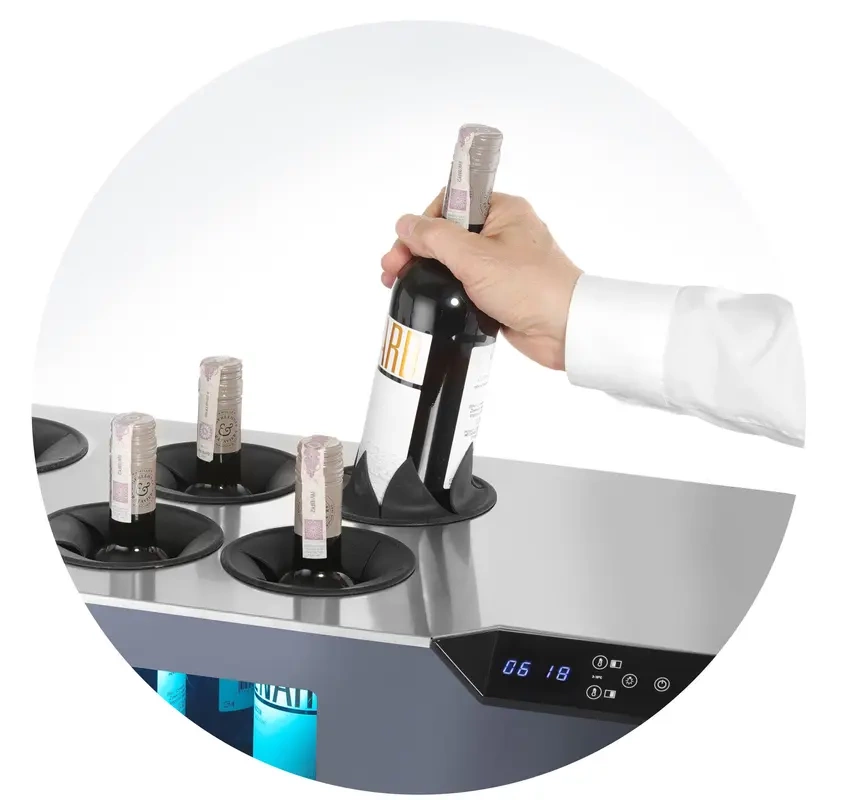 Răcitor de vinuri CELLAR pentru 8 sticle, reglabil, cu două zone | ARKTIC 237380