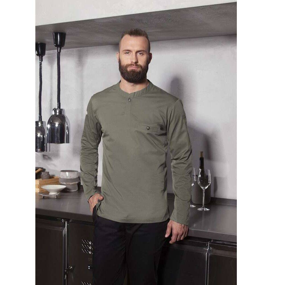 Cămașă cu mânecă lungă Chef's Performance Sage | KARLOWSKY TM 6-67