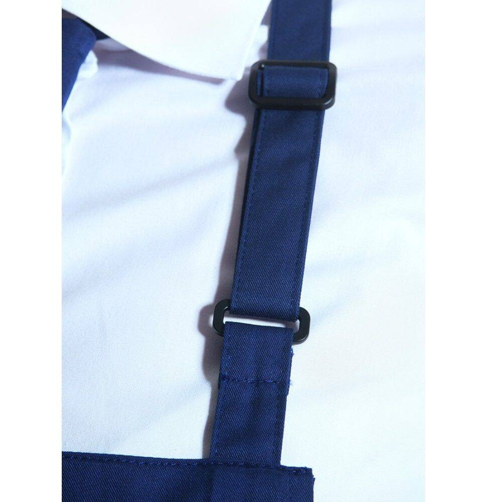 Șorț de bucătar de bază 75 x 90 cm cu cataramă albastru marin | KARLOWSKY BLS 4-10-Stck