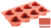 Formă pentru biscuiți inimioară, din silicon, 8 cavități 30x17,5 cm | CONTACTO 6648/060