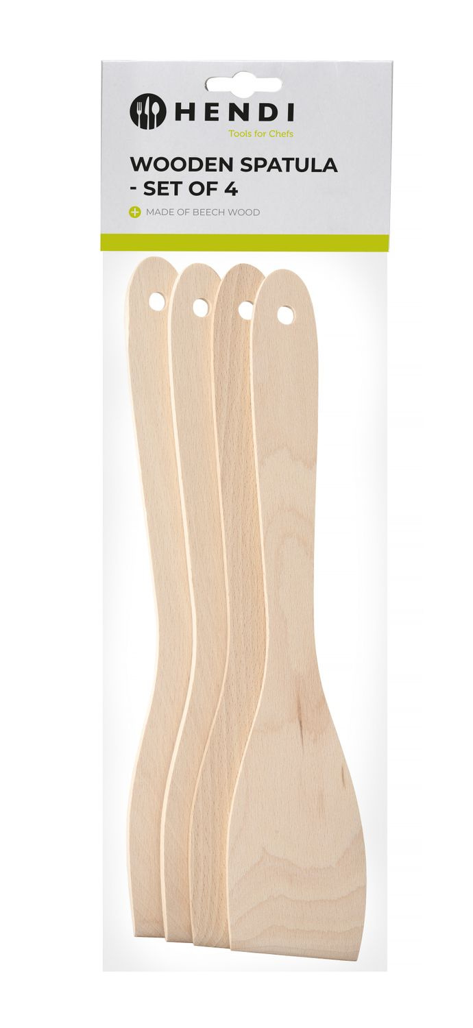 Spatulă din lemn - set de 4 bucăți | HENDI 525142