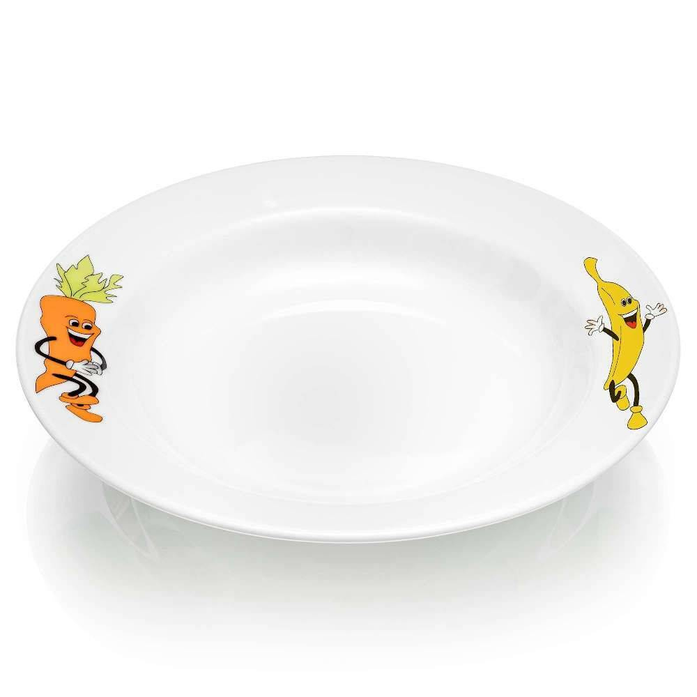 Talerz głęboki z porcelany Modermo Kids 22,5 cm, biały | MODERMO MP055