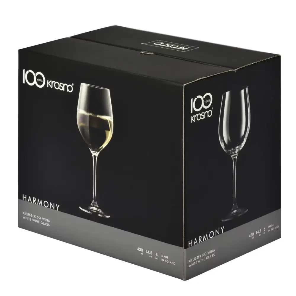 Pahare pentru vin alb Harmony, 430 ml - set 6 bucăți | KROSNO F579270037006250
